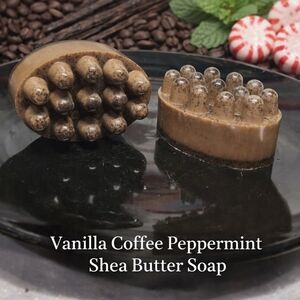 Hand Crafted Coffee Vanilla Peppermint 5oz Massage Soap